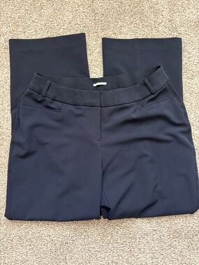 Lane Bryant “The Curvy Allie” Navy Straight-Leg Dress Pants
